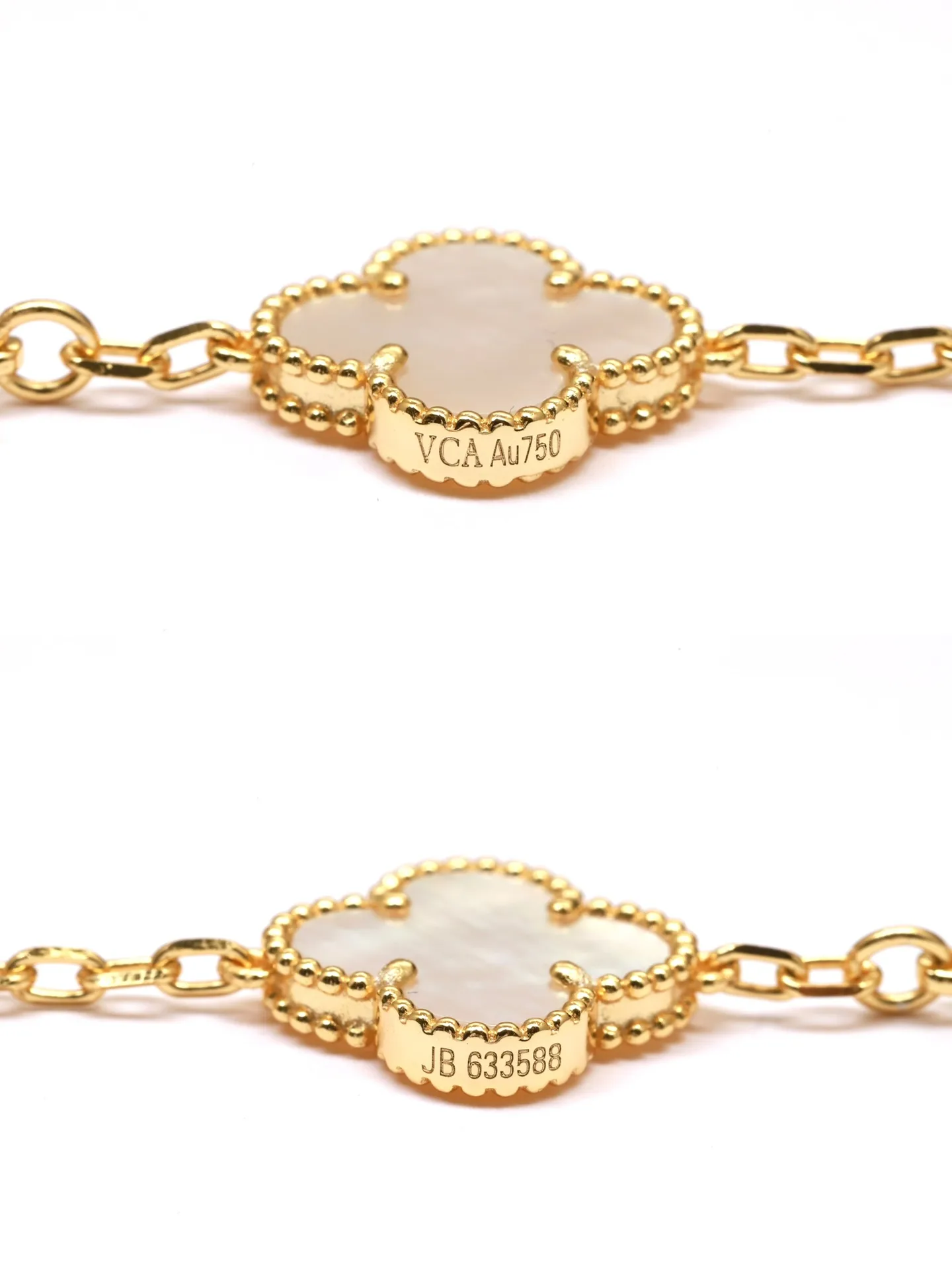 Alhambra 5-Motif Bracelet with Mother-of-Pearl and Crystals D51016943 — view 8