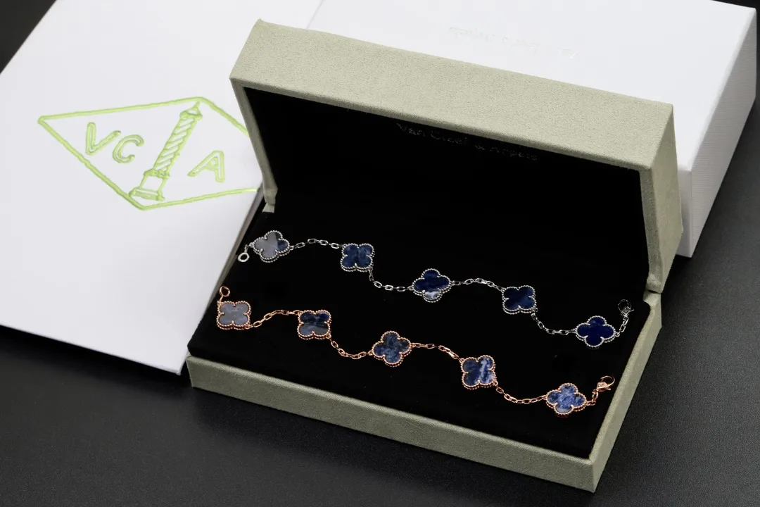 Vintage Alhambra 5-Motif Pietersite Bracelet (Sterling Silver) D49016638