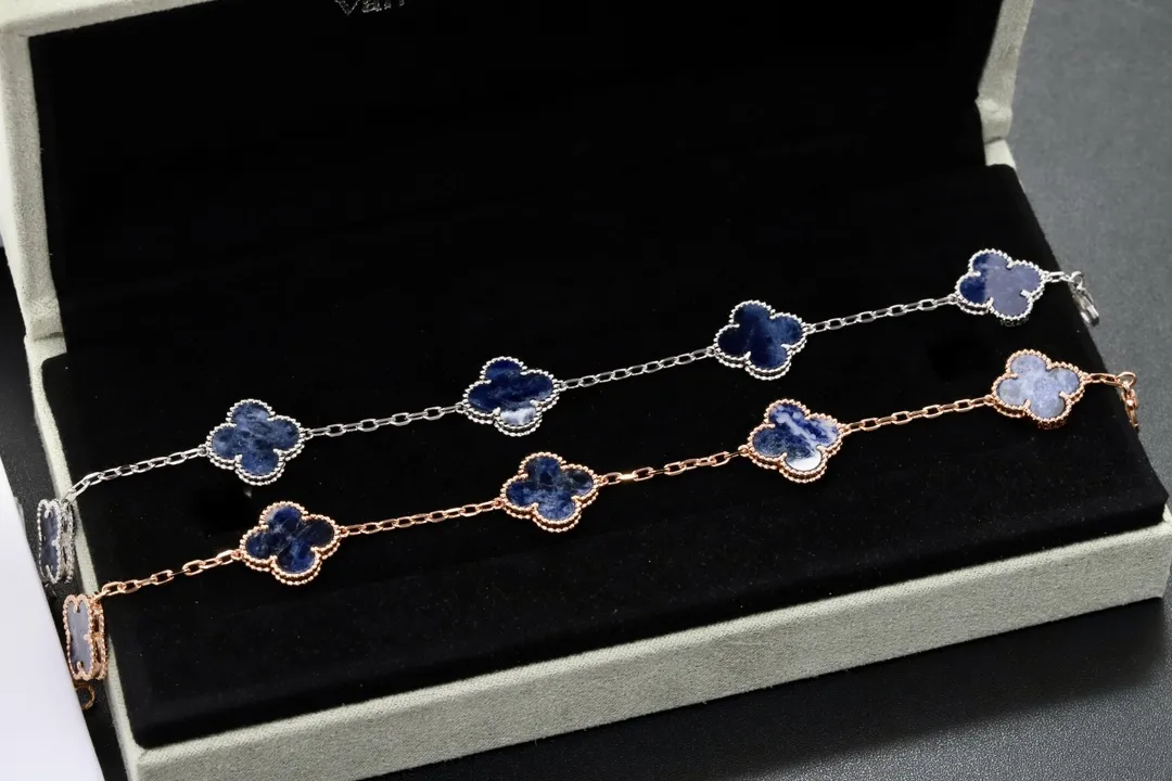 Vintage Alhambra 5-Motif Pietersite Bracelet (Sterling Silver) D49016638 — view 2