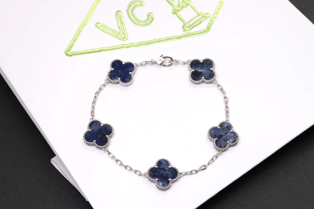 Vintage Alhambra 5-Motif Pietersite Bracelet (Sterling Silver) D49016638 — view 4