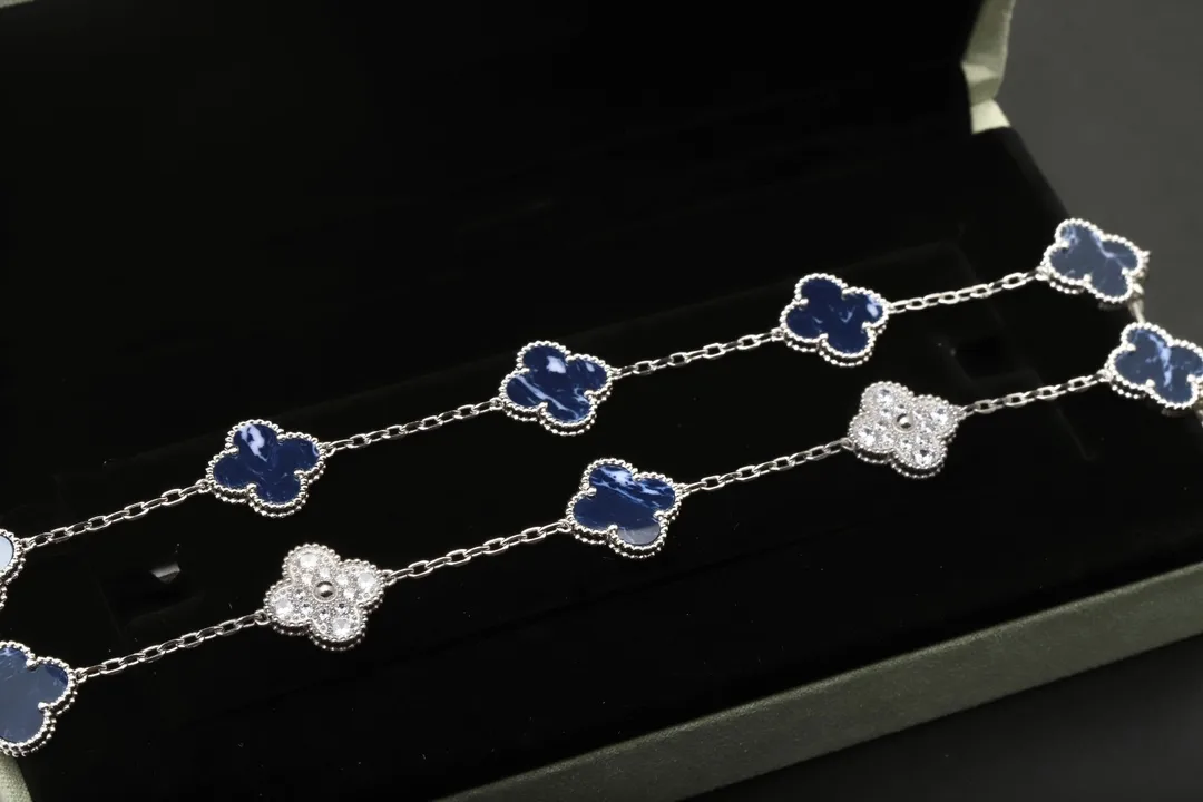 Vintage Alhambra 5-Motif Pietersite Bracelet (Sterling Silver) D51016646 — view 2