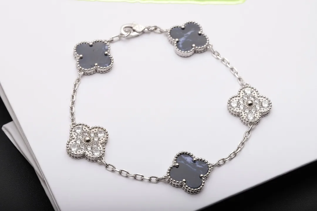 Vintage Alhambra 5-Motif Pietersite Bracelet (Sterling Silver) D51016646 — view 4