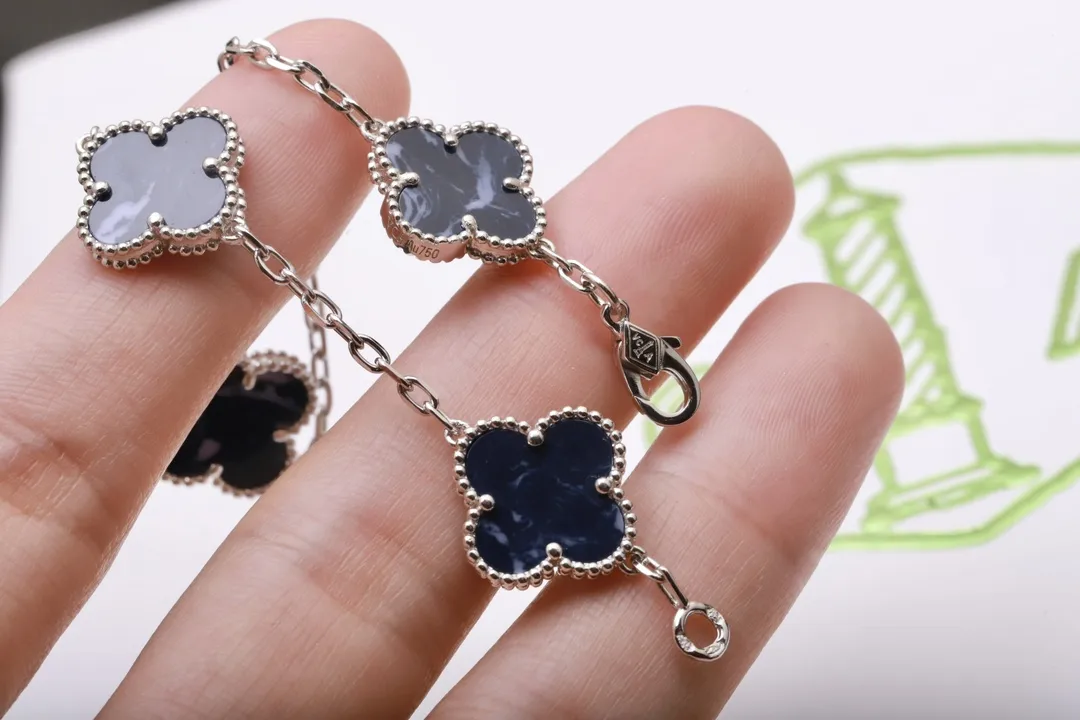 Vintage Alhambra 5-Motif Pietersite Bracelet (Sterling Silver) D51016646 — view 5
