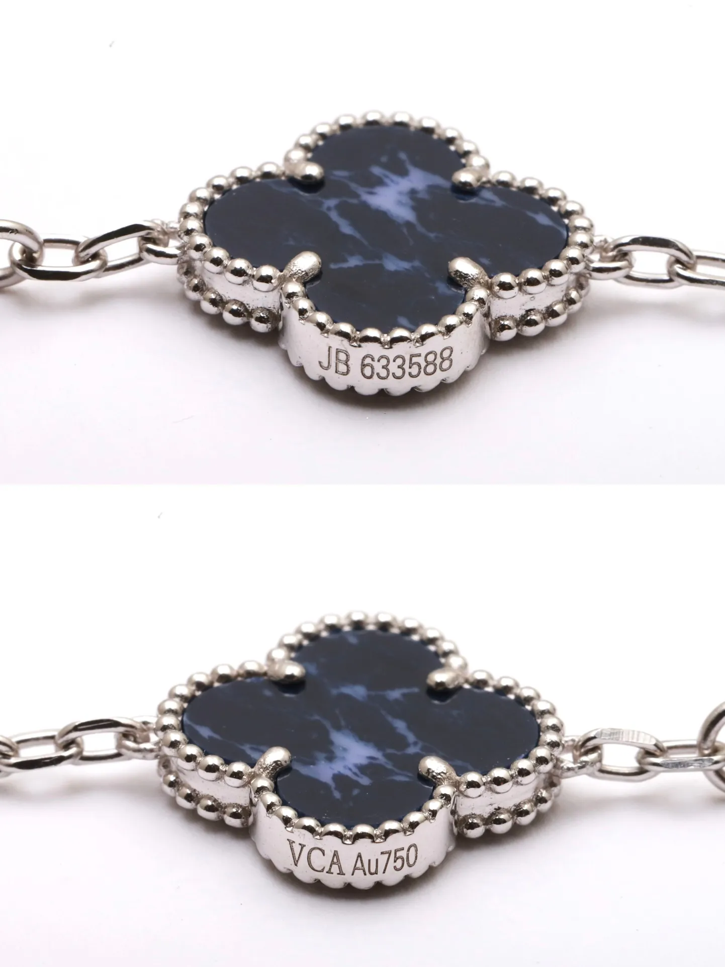 Vintage Alhambra 5-Motif Pietersite Bracelet (Sterling Silver) D51016646 — view 6