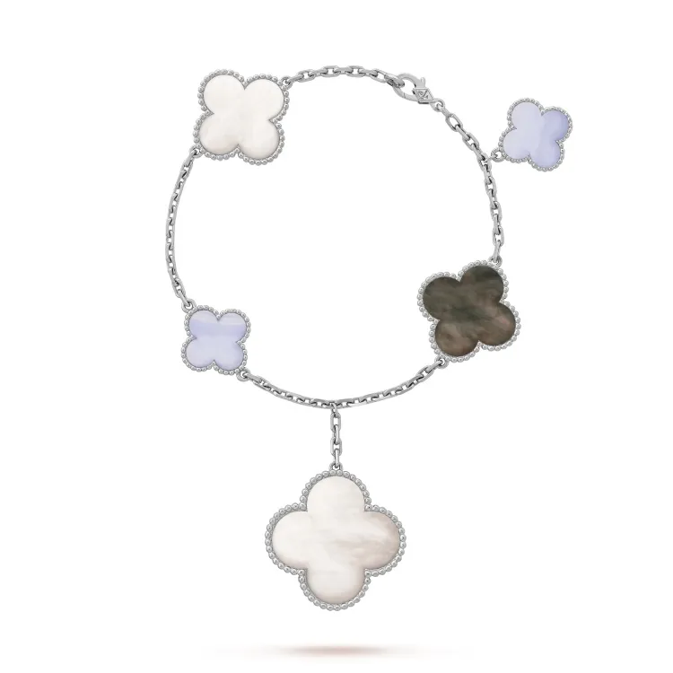 Magic Alhambra 5-Motif Bracelet (Sterling Silver) D62016636