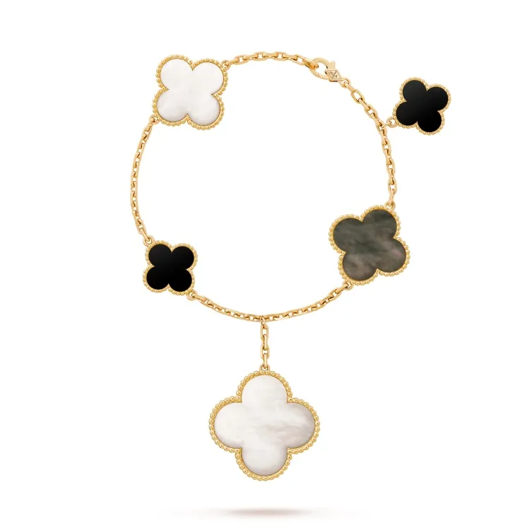 Magic Alhambra 5-Motif Bracelet (Sterling Silver) D62016637