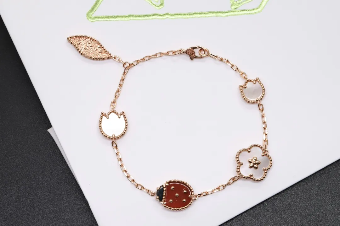 Lucky Spring 5-Motif Bracelet (18K Gold-Plated Silver) D52016633 — view 2