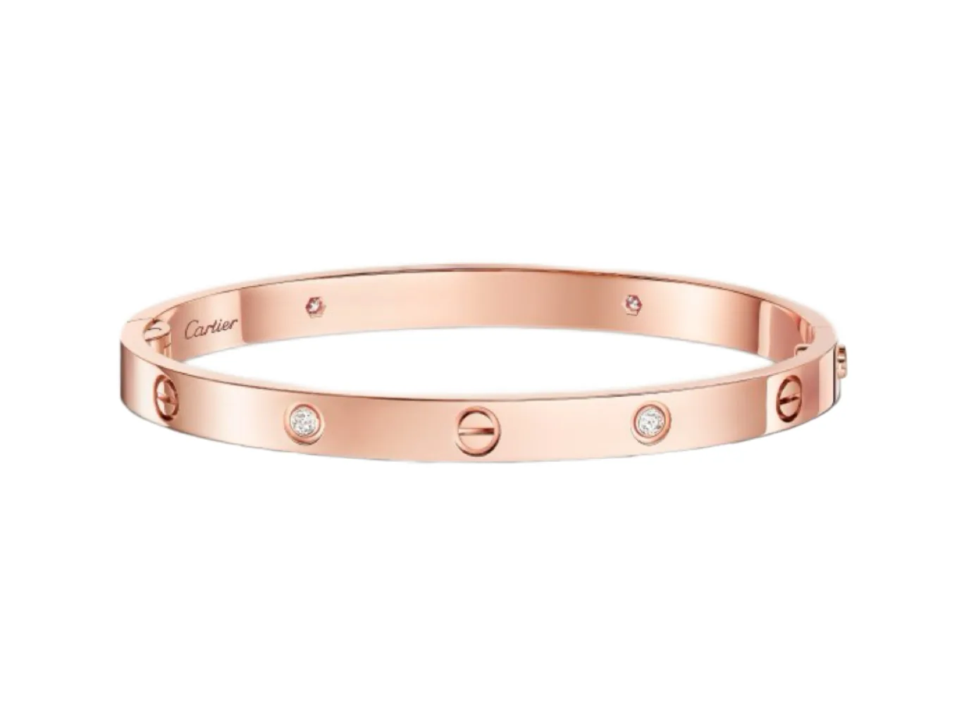 Love Bangle with 4 Diamonds (Gold-Plated Brass) D21016890