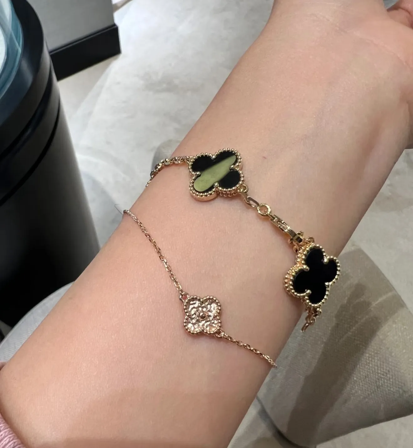 Vintage Alhambra Sweet Clover Bracelet (18K Gold-Plated Silver) D14516653 — view 8