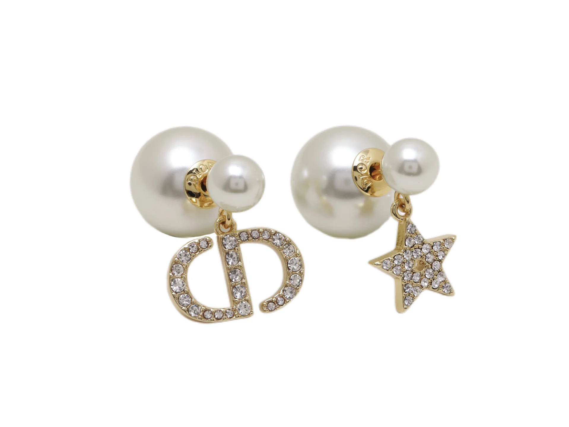 Dior Tribales Crystal Logo and Star Earrings D14517530