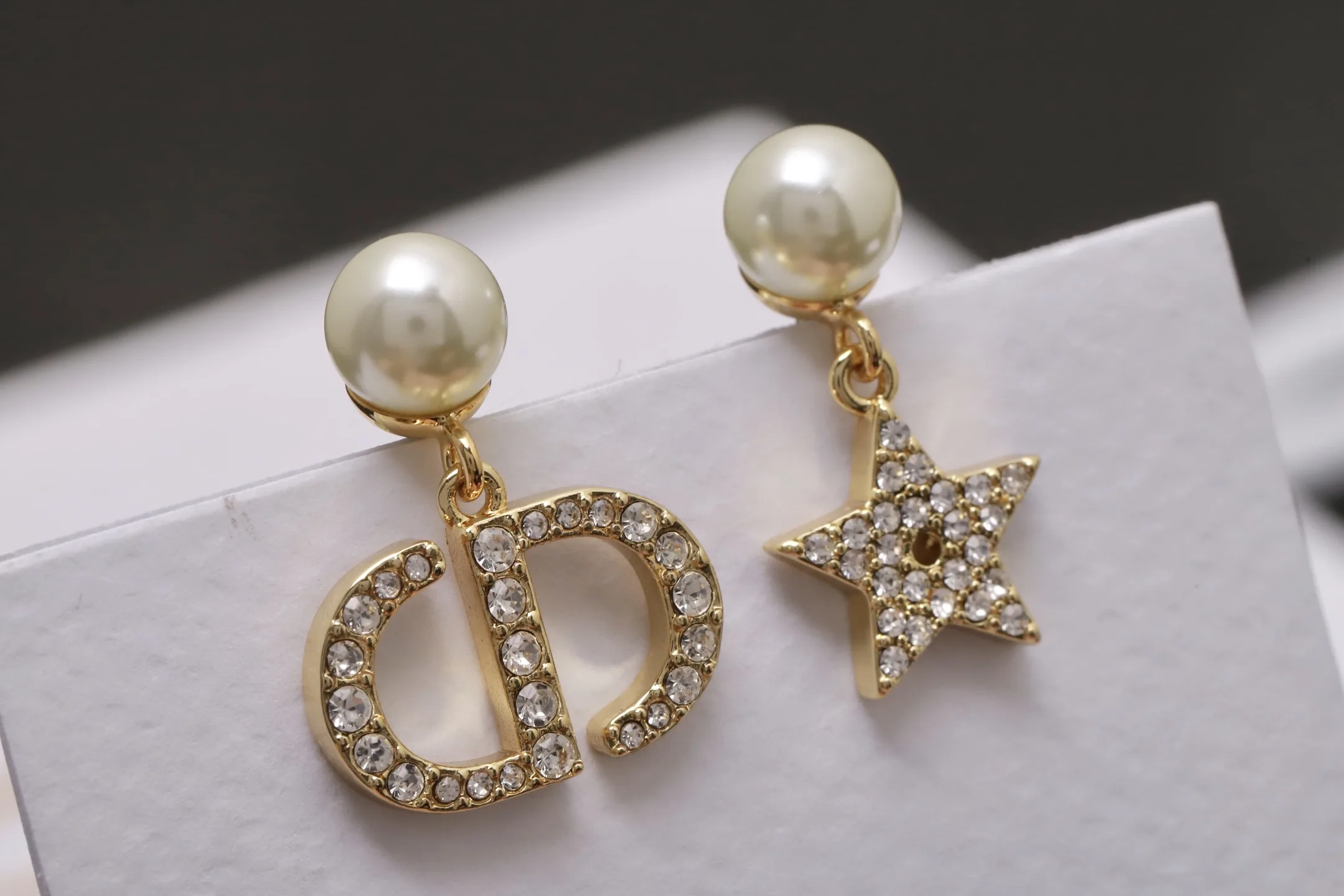 Dior Tribales Crystal Logo and Star Earrings D14517530 — view 4