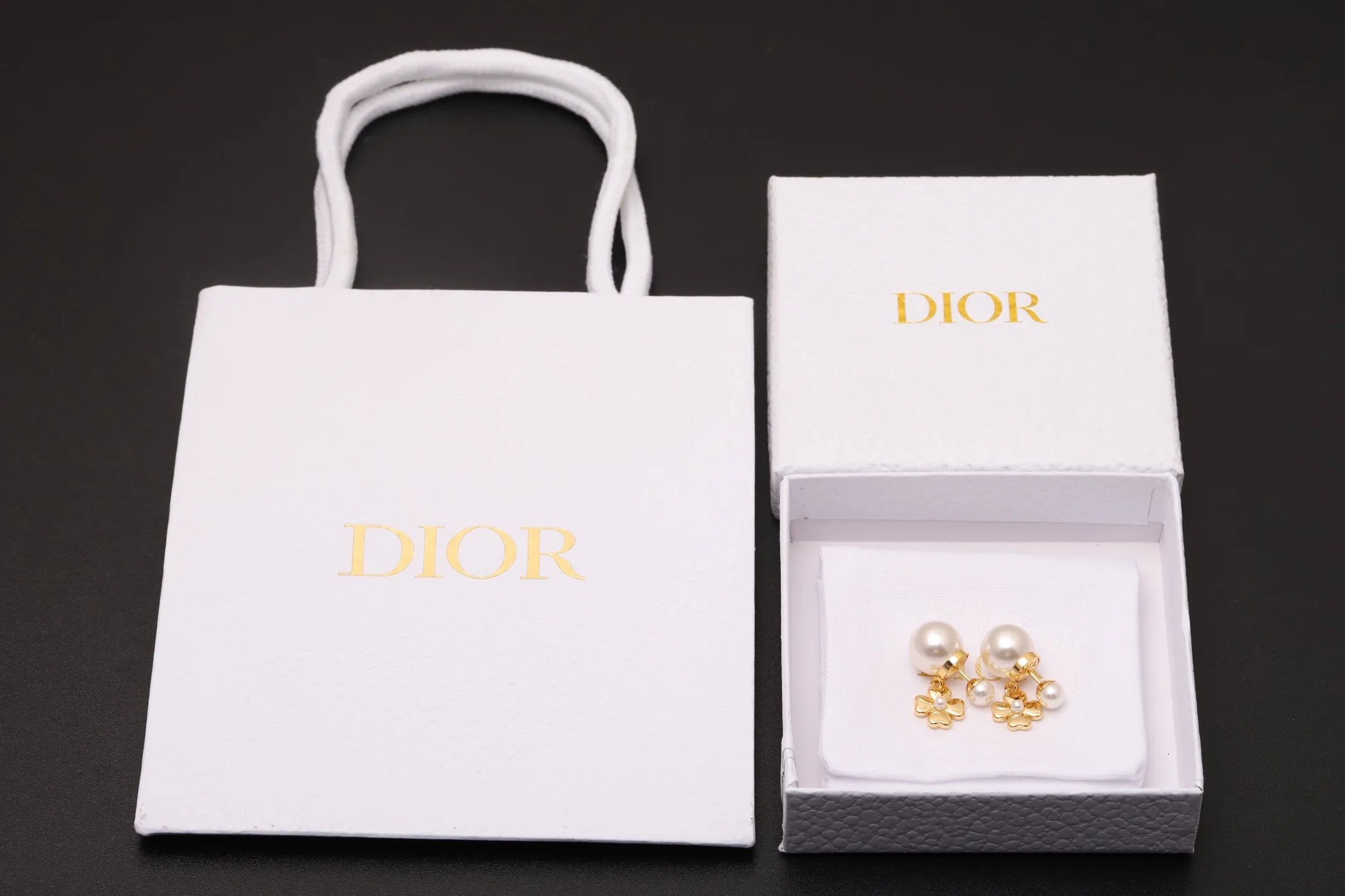 Tribales Clover and Pearl Drop Earrings D12517664 — view 2