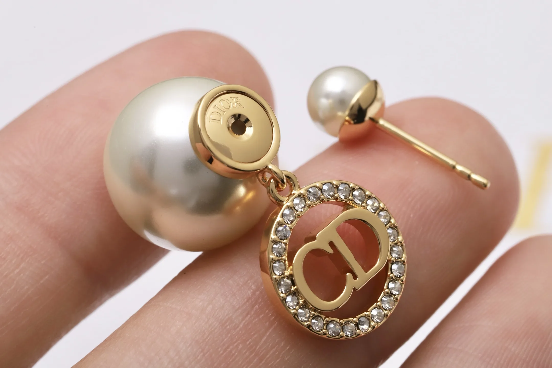Tribales CD Crystal Pearl Earrings D14517494 — view 7