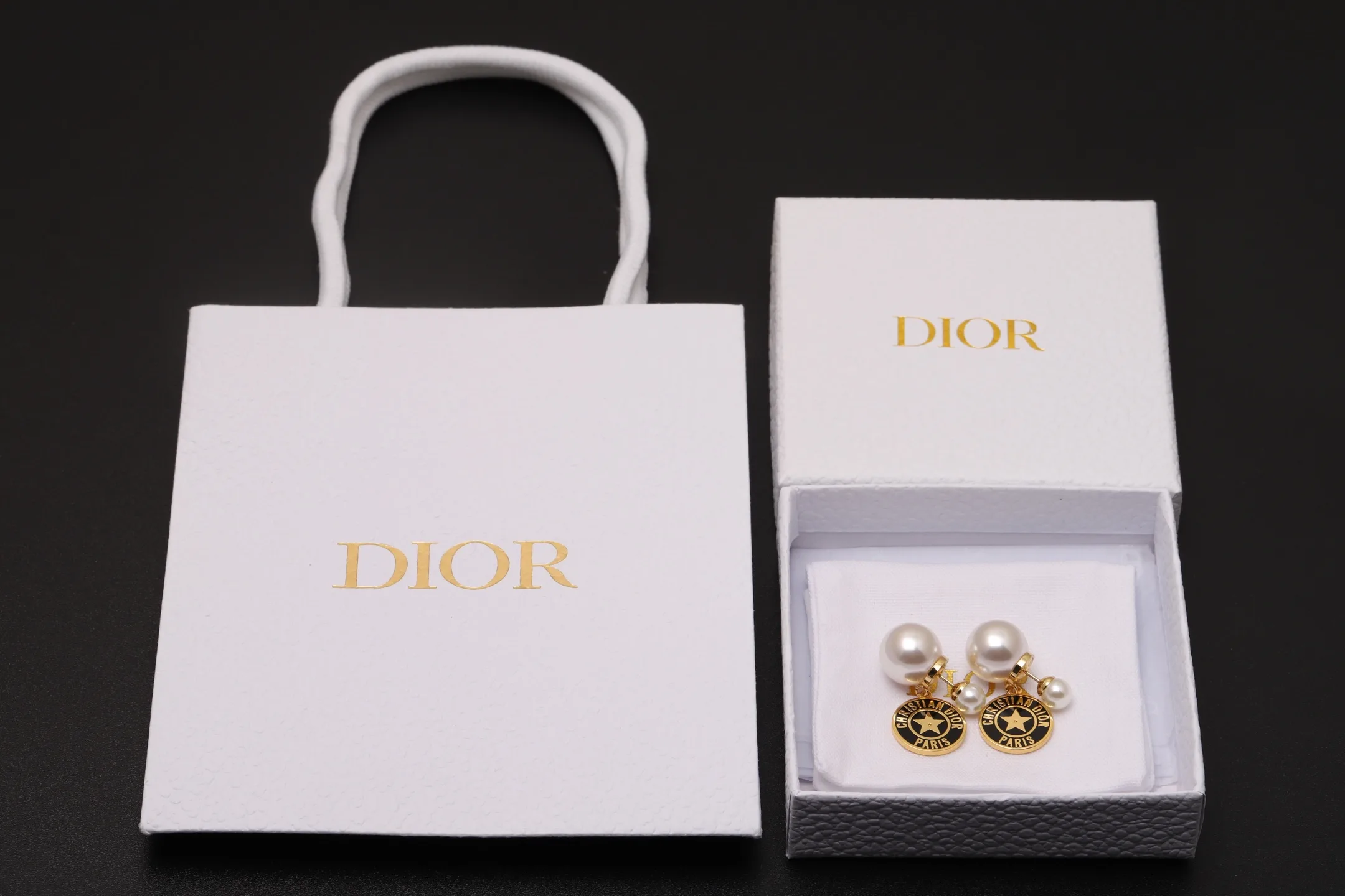 Dior Tribales Star Charm Earrings (Gold-Plated Brass) D11517489 — view 2