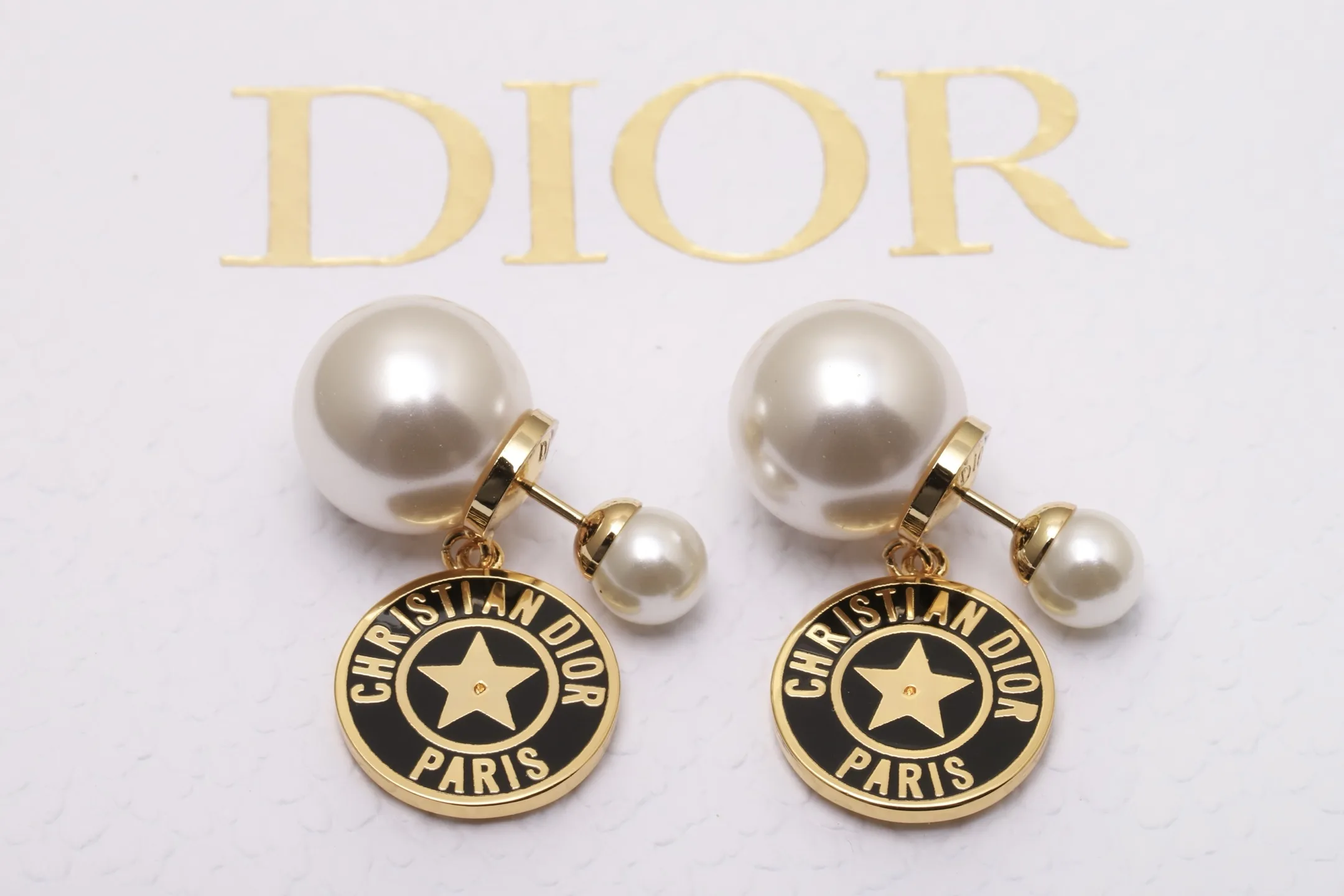 Dior Tribales Star Charm Earrings (Gold-Plated Brass) D11517489 — view 4