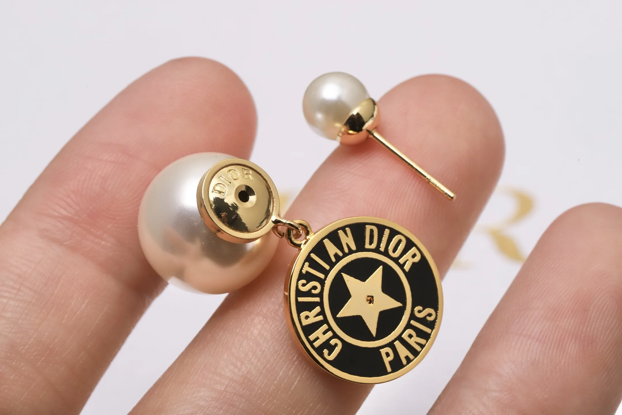 Dior Tribales Star Charm Earrings (Gold-Plated Brass) D11517489 — view 6