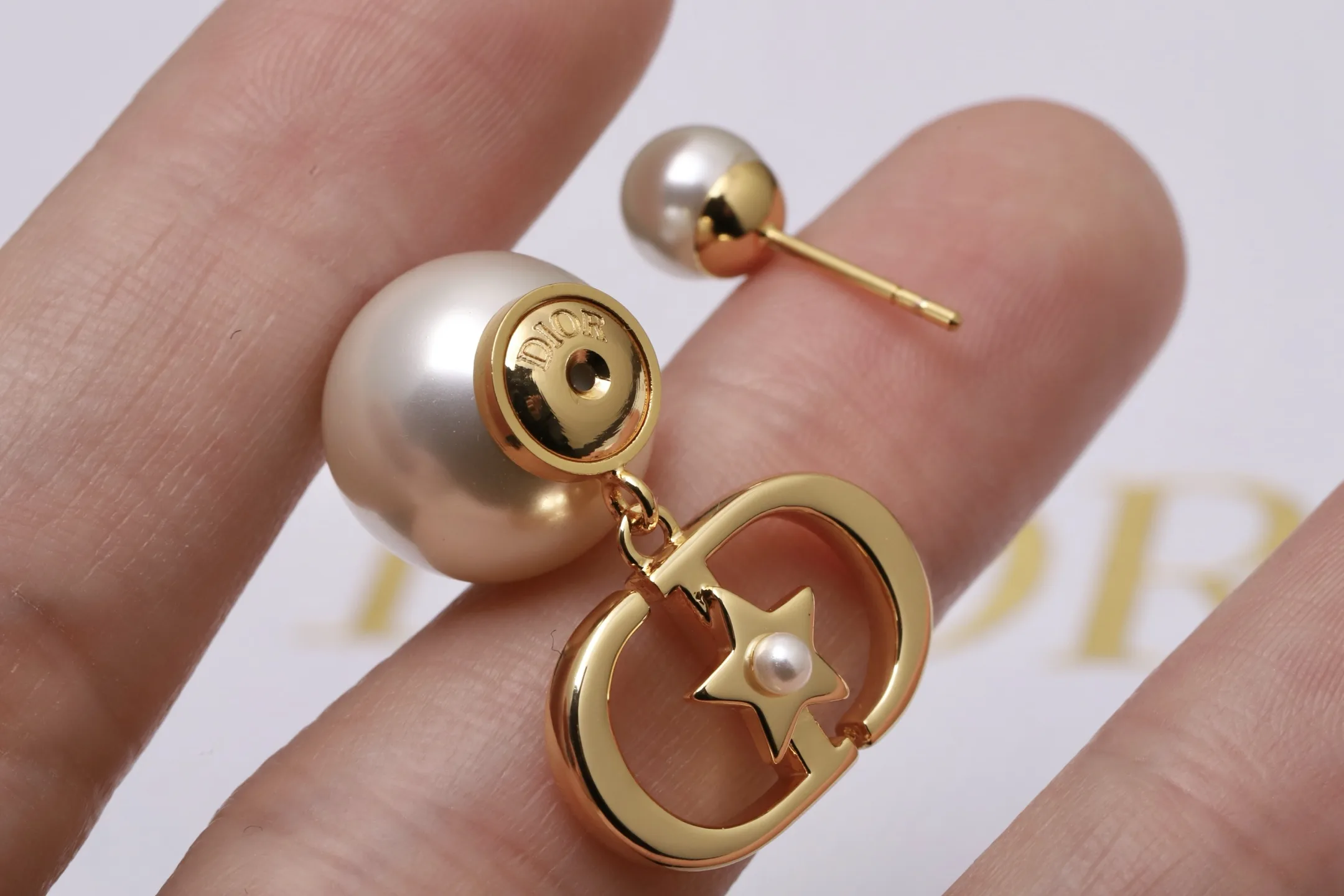 Dior Tribales CD Star Pearl Earrings D12517673 — view 5