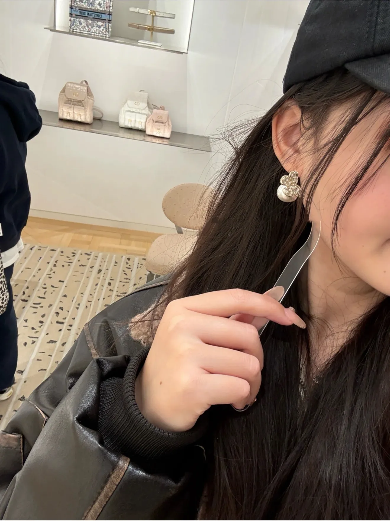Dior Tribales Butterfly Resin Pearl Earrings D12517672 — view 9