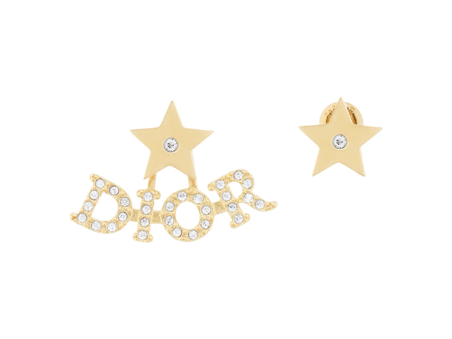 Dior Star and Logo Crystal Stud Earrings D14017277