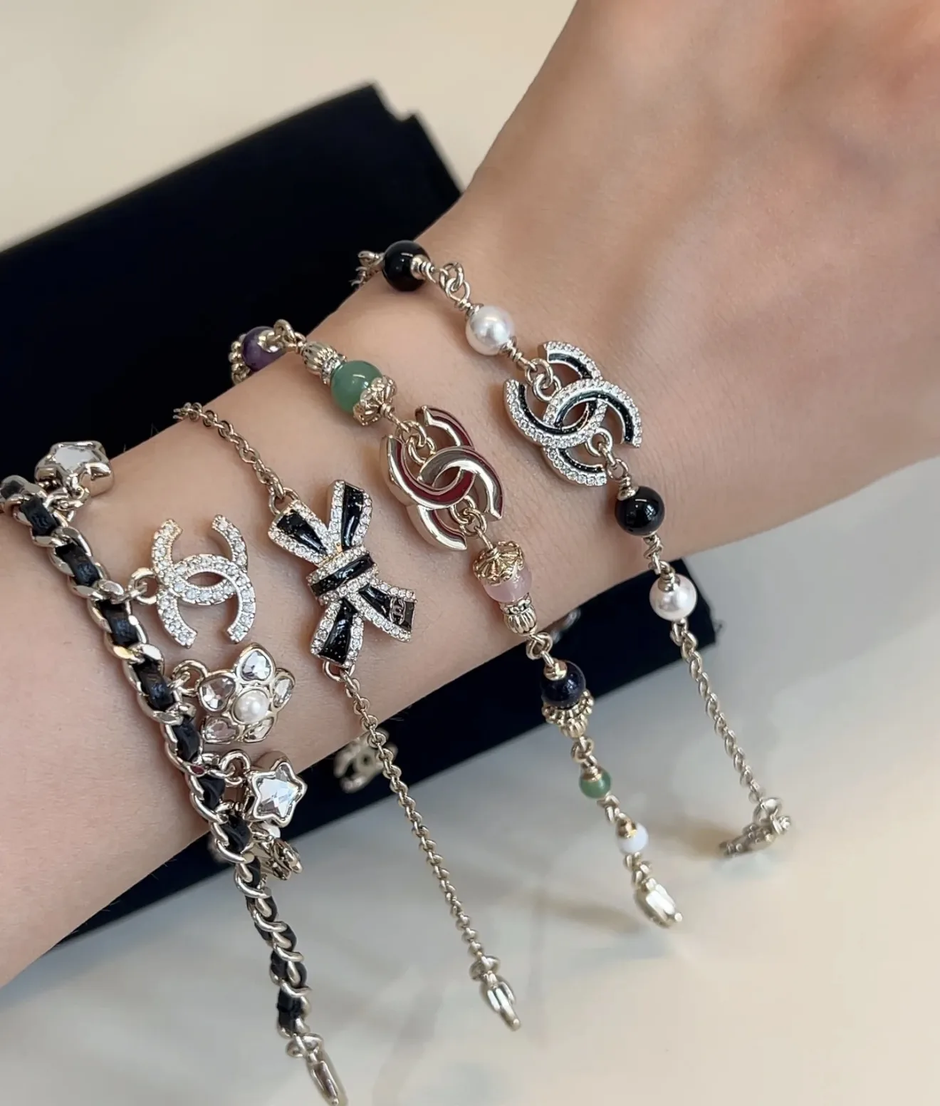 Interlocking CC Enamel and Crystal Bracelet D14017363 — view 8