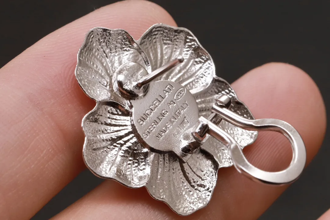 Blossoms Gardenia Stud Earrings (Sterling Silver) D54516845 — view 7