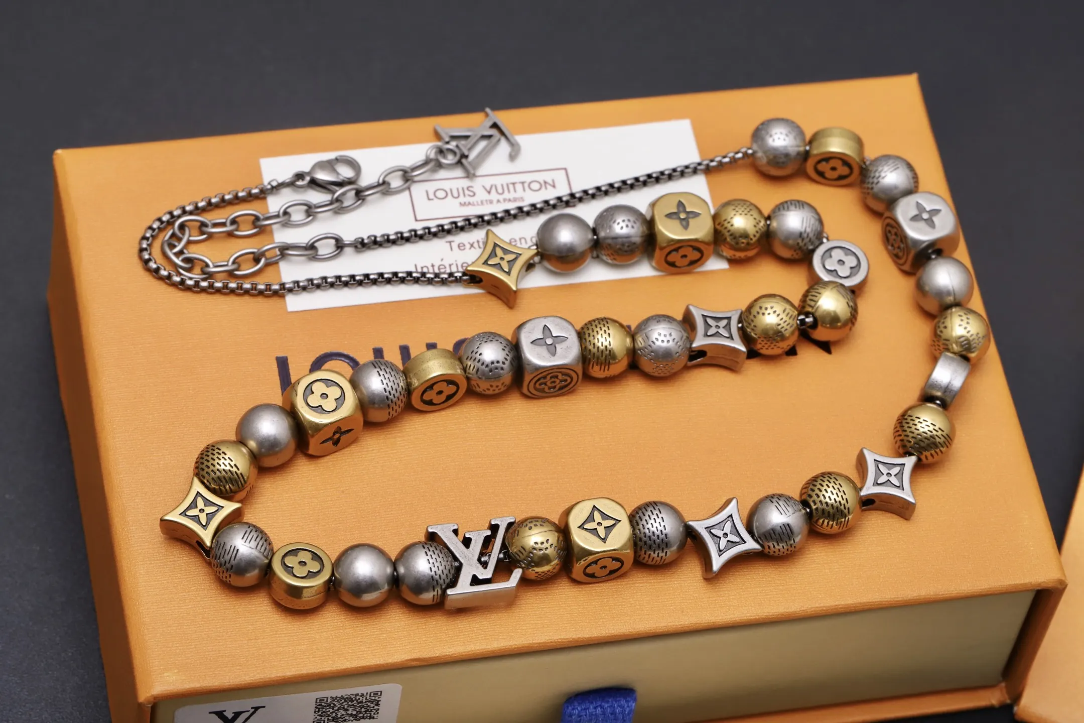 Damier Party Monogram Beaded Necklace D15017646 — view 4