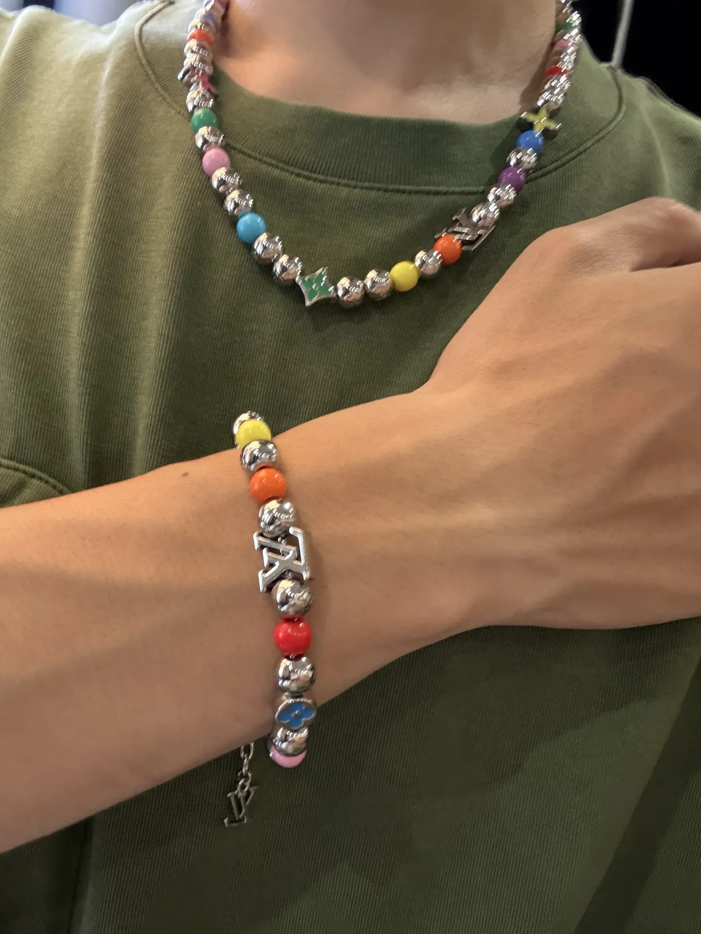 Candy Beaded Logo Necklace D15517444 — view 8