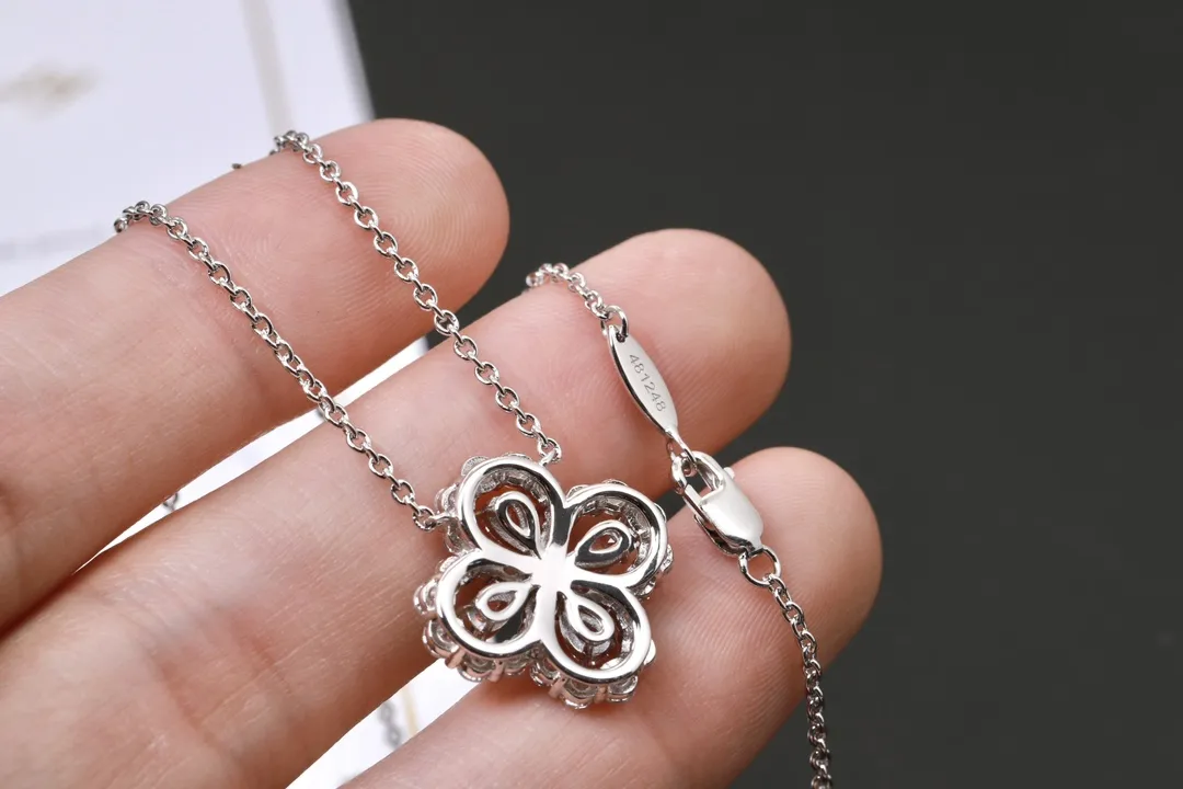 Diamond Loop Pendant Necklace (Sterling Silver) D29516617 — view 5