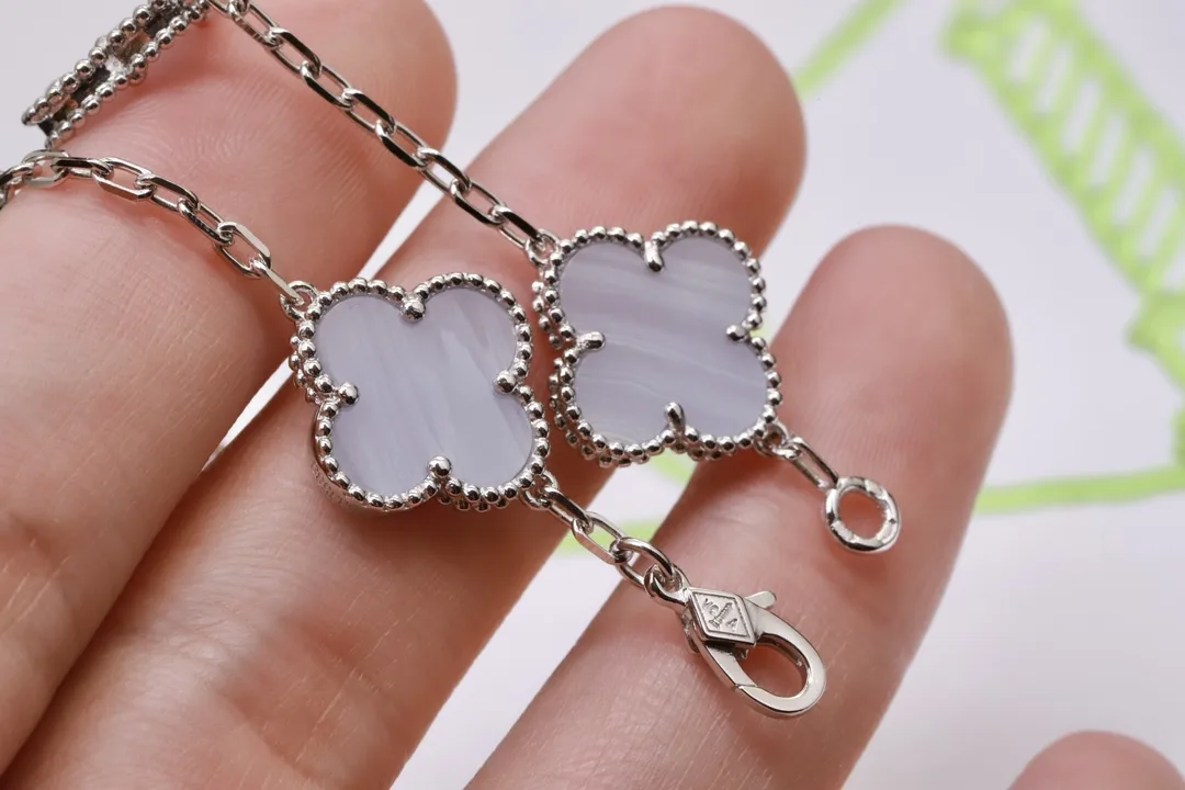 Vintage Alhambra 5-Motif Chalcedony Bracelet (Sterling Silver) D49016586 — view 6