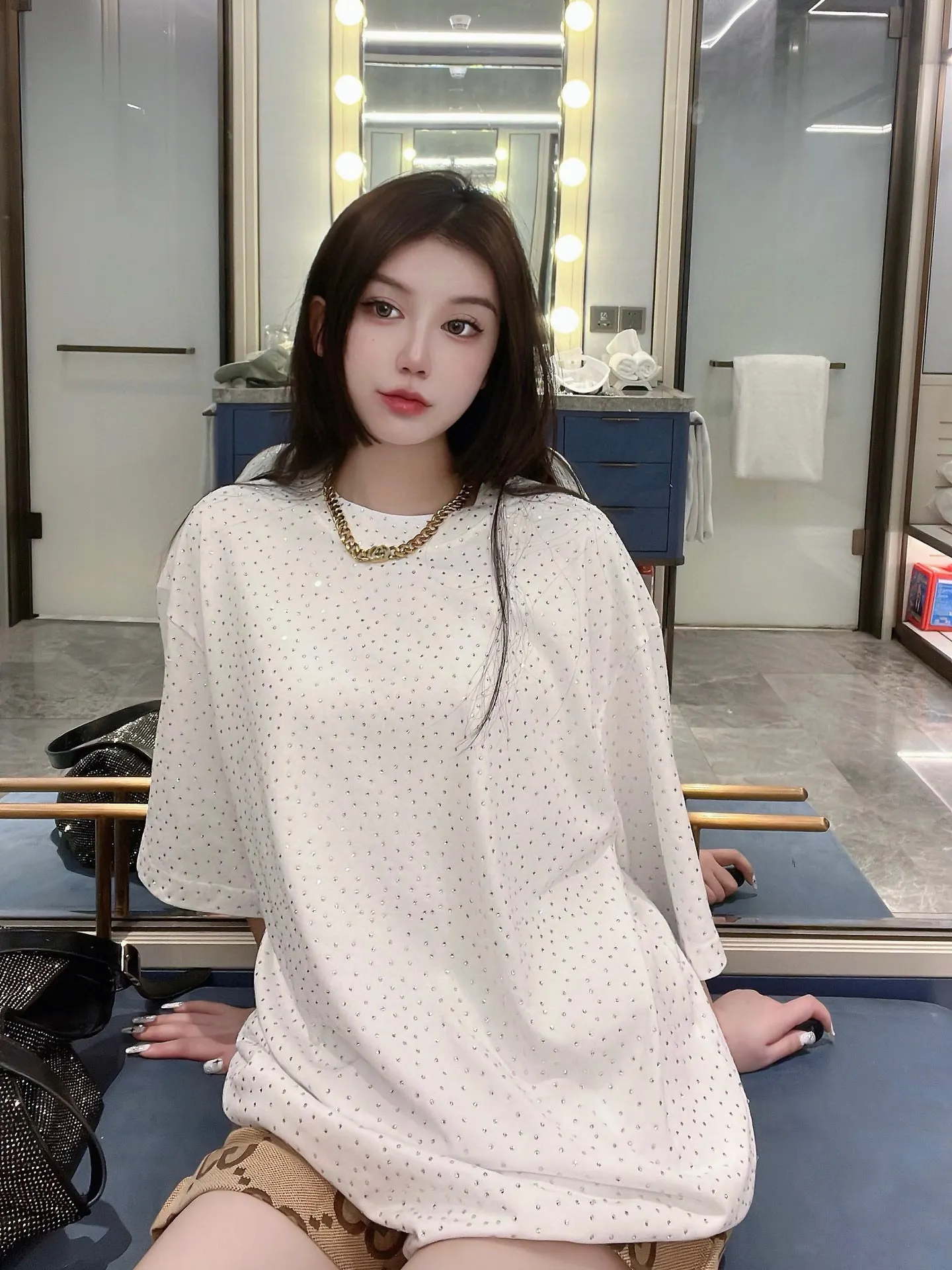 Crystal-Embellished Oversized T-Shirt D14011848 — view 2