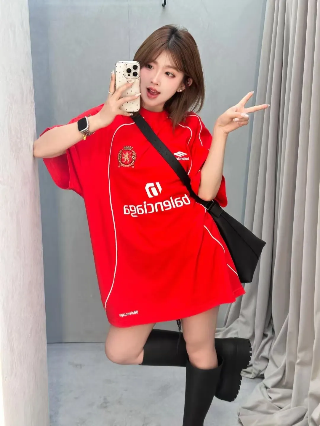 Logo-Print Cotton Jersey Soccer T-Shirt D14011836 — view 2