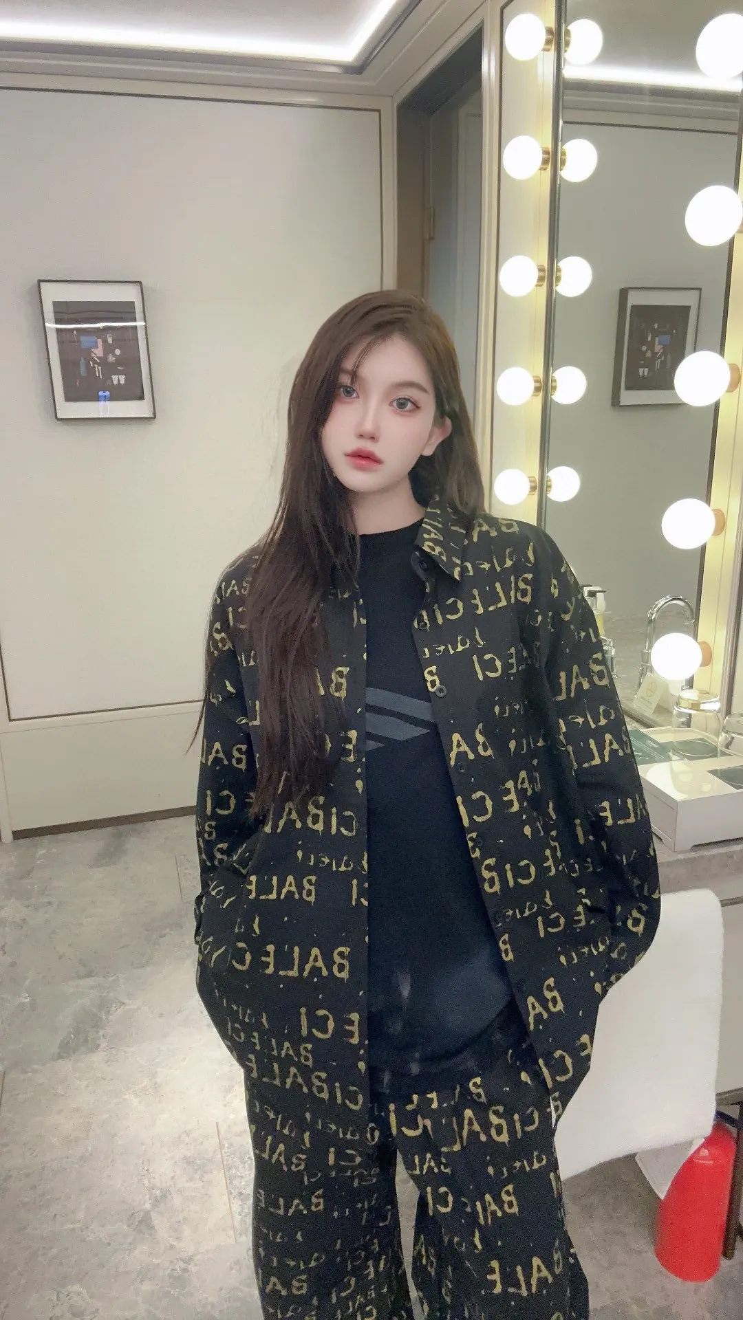 Logo-Print Oversized Button-Down Shirt D14011832 — view 2