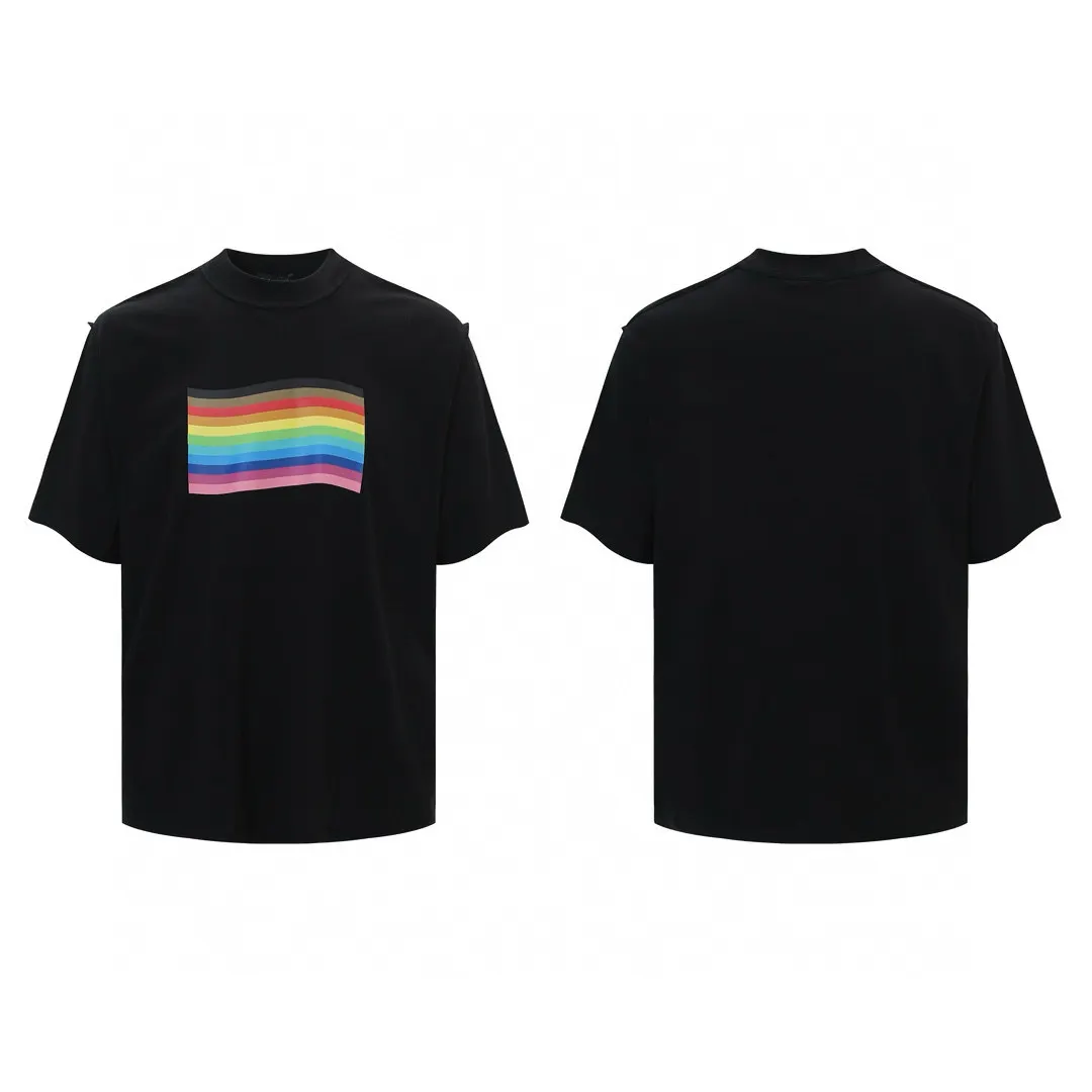Rainbow Flag Print Oversized T-Shirt D14011835 — view 4