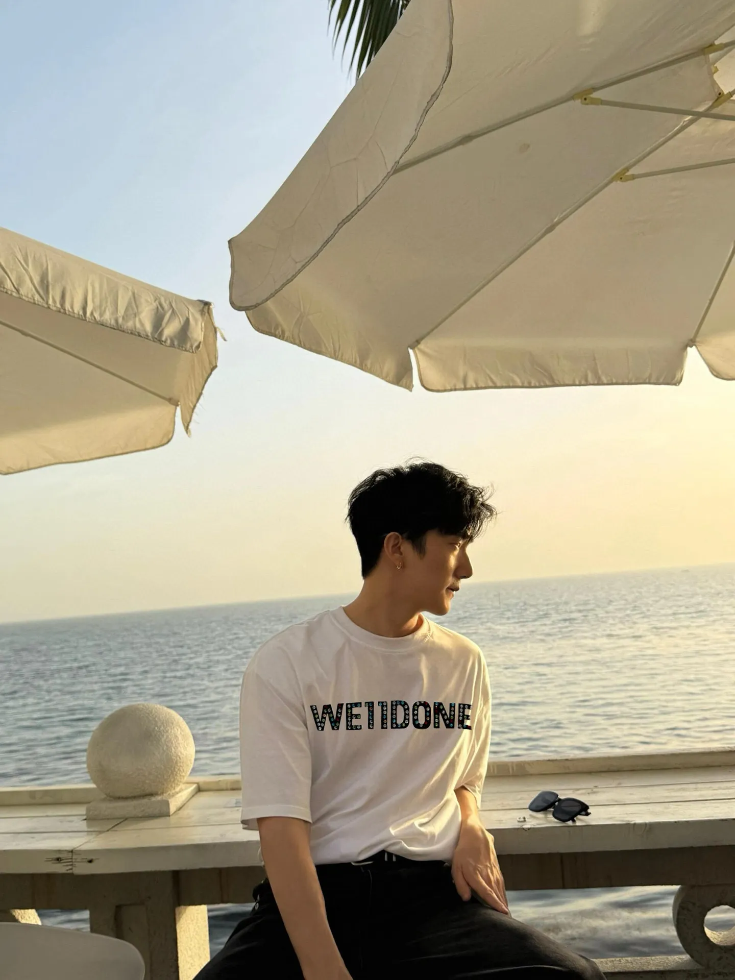 Rhinestone Logo Cotton T-Shirt D14011829 — view 3
