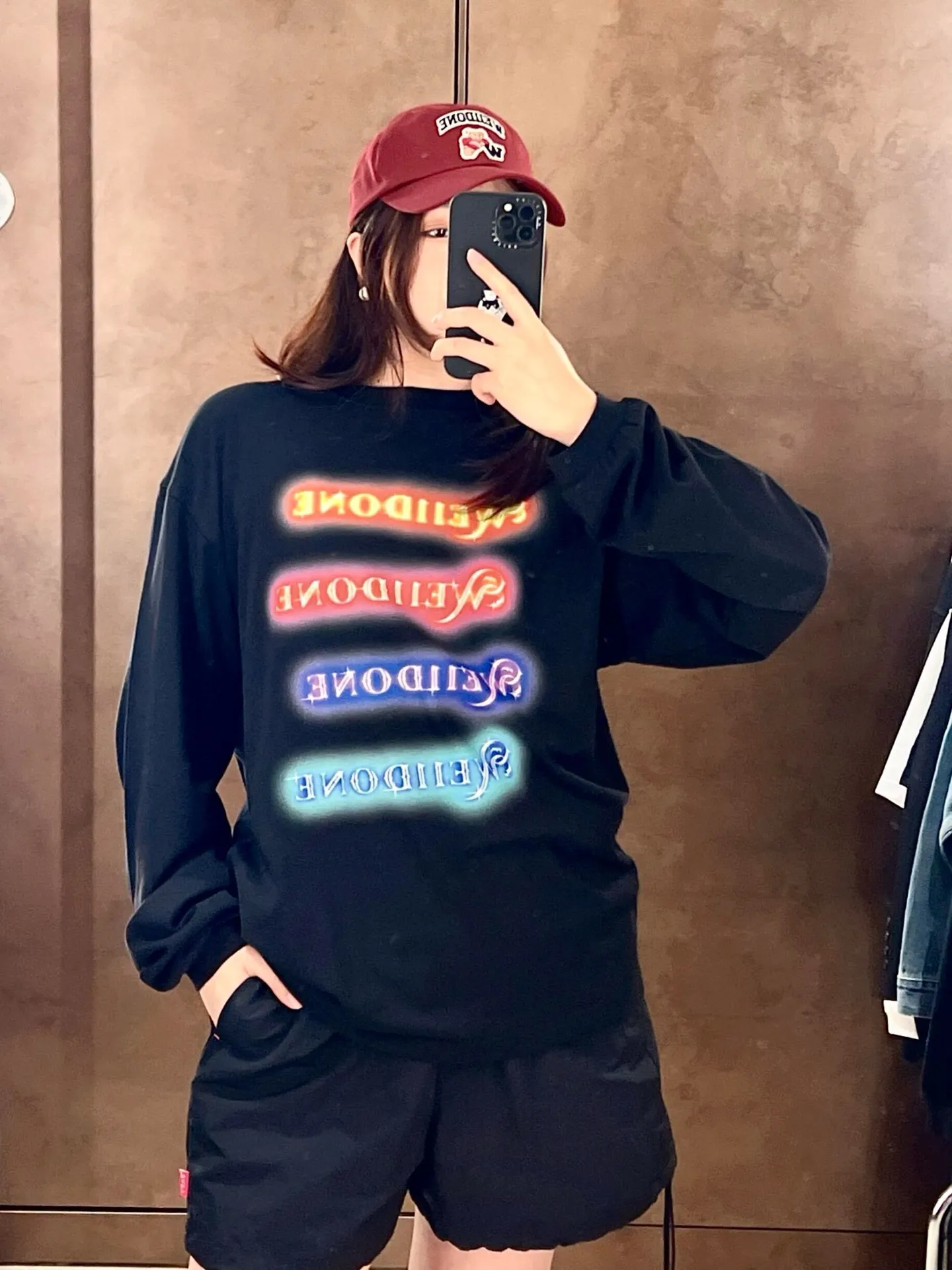Neon Logo Long-Sleeve Cotton T-Shirt D14011825 — view 4