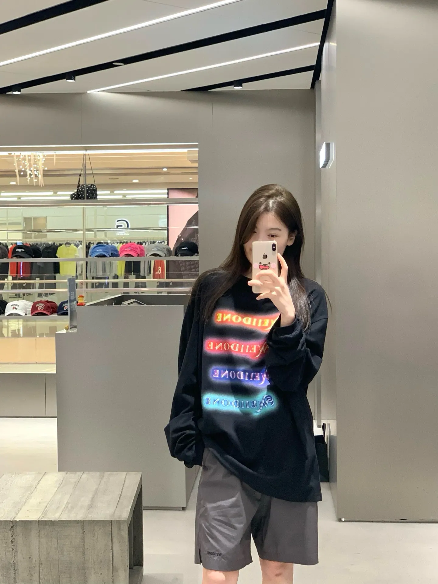 Neon Logo Long-Sleeve Cotton T-Shirt D14011825 — view 5
