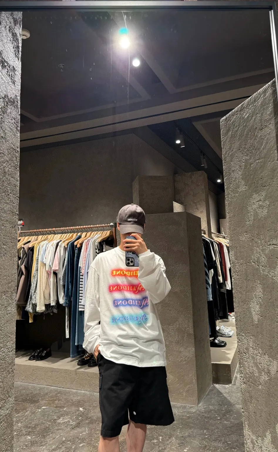 Neon Logo Long-Sleeve Cotton T-Shirt D14011824 — view 3