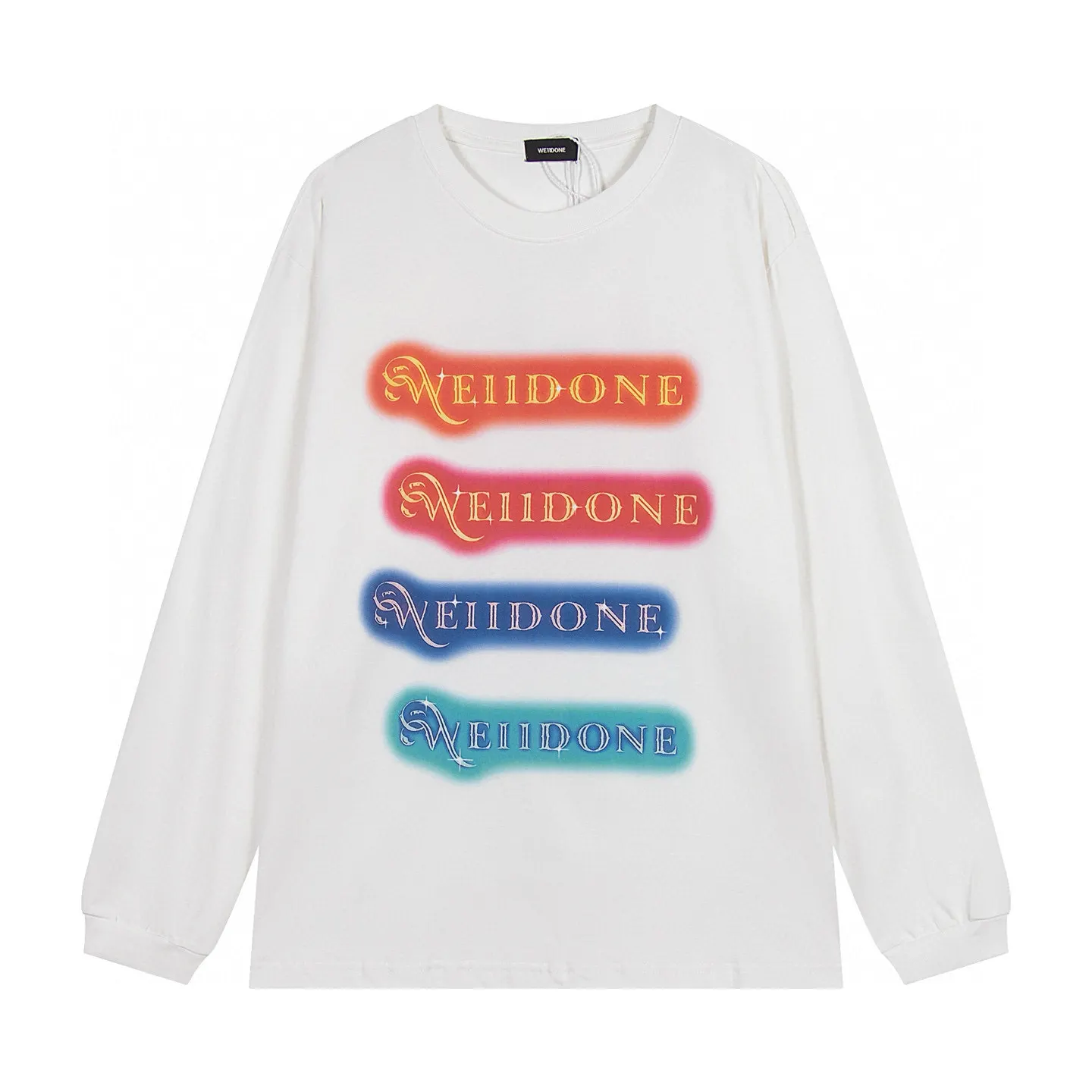Neon Logo Long-Sleeve Cotton T-Shirt D14011824 — view 4