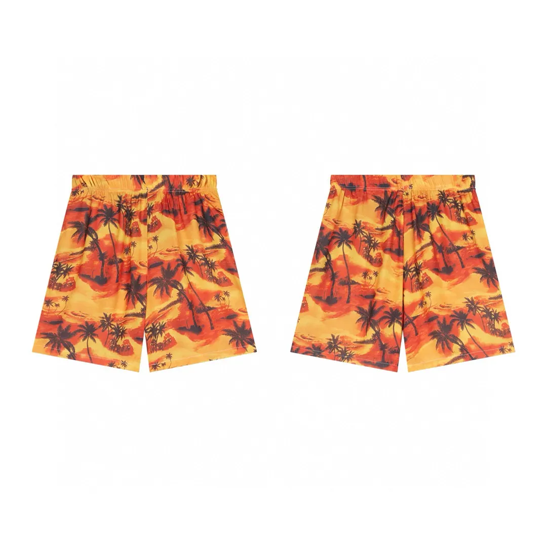 Palm Tree Print Chiffon Shorts D14011820 — view 3