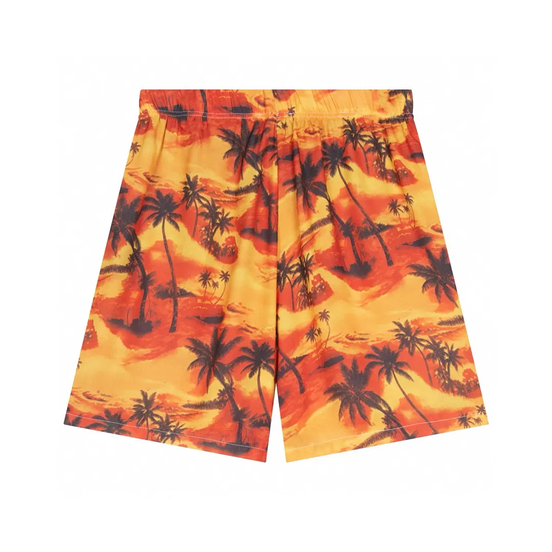 Palm Tree Print Chiffon Shorts D14011820 — view 5