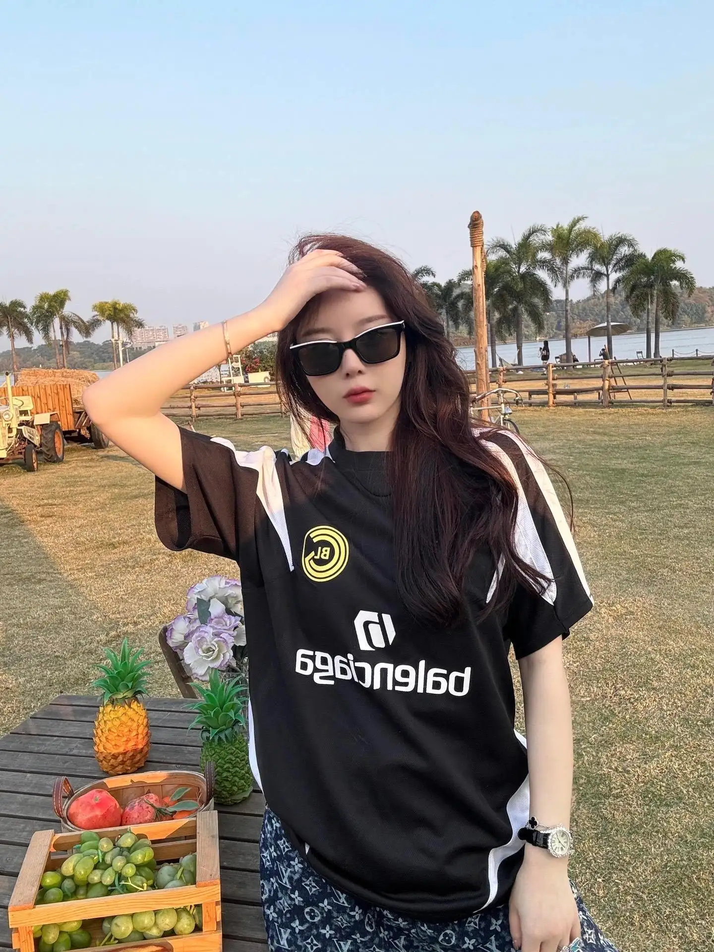 Logo-Print Oversized Soccer Jersey D19011857 — view 3