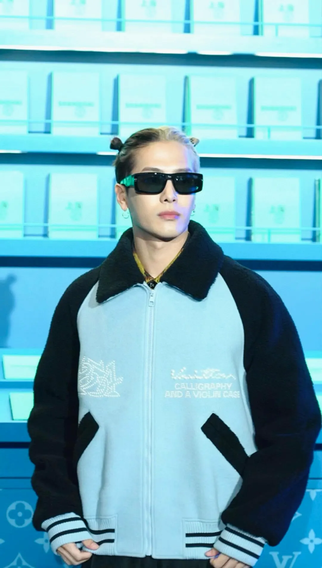 Color-Block Fleece Varsity Jacket D19011859 — view 2
