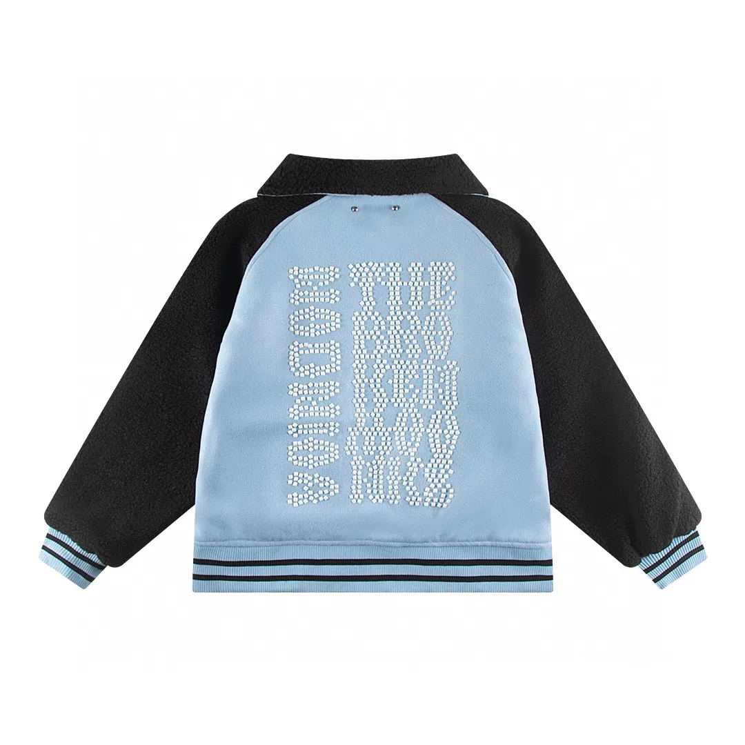 Color-Block Fleece Varsity Jacket D19011859 — view 5