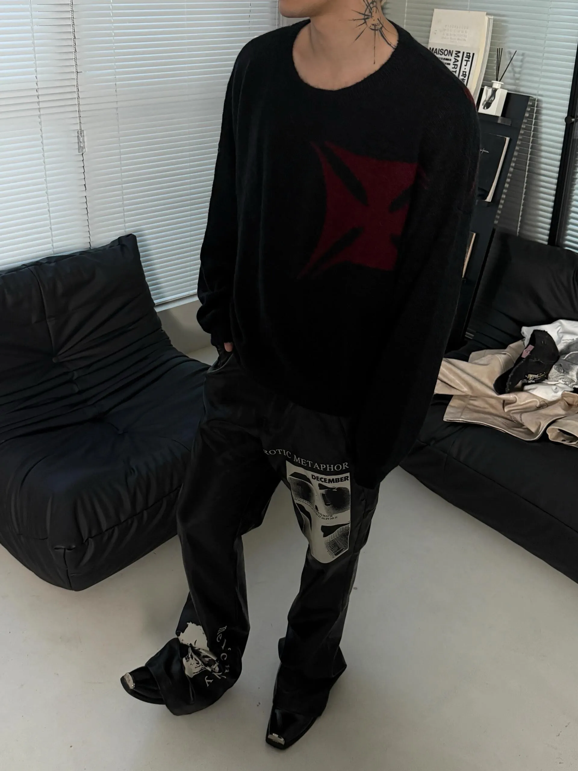 Cross Intarsia Mohair-Blend Sweater D19011849 — view 3