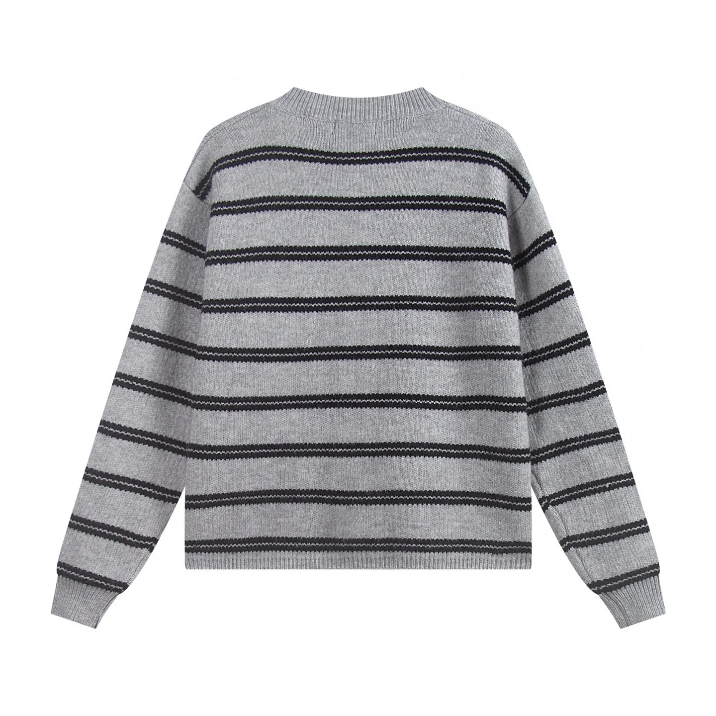 Striped Knit Button-Up Cardigan D19011854 — view 5