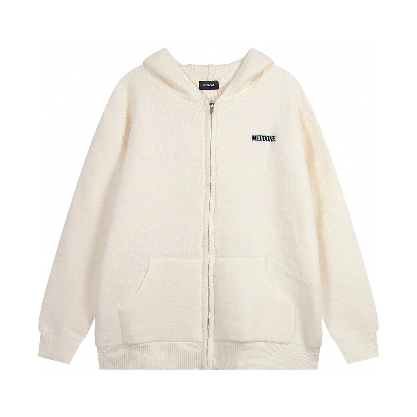 Logo Embroidered Zip-Up Knit Hoodie D19011851 — view 4