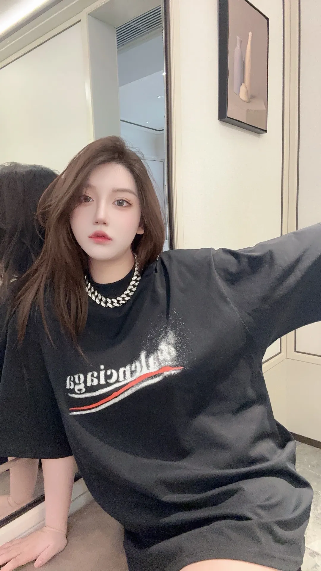 Blurred Logo Graphic Cotton T-Shirt D14011846 — view 3
