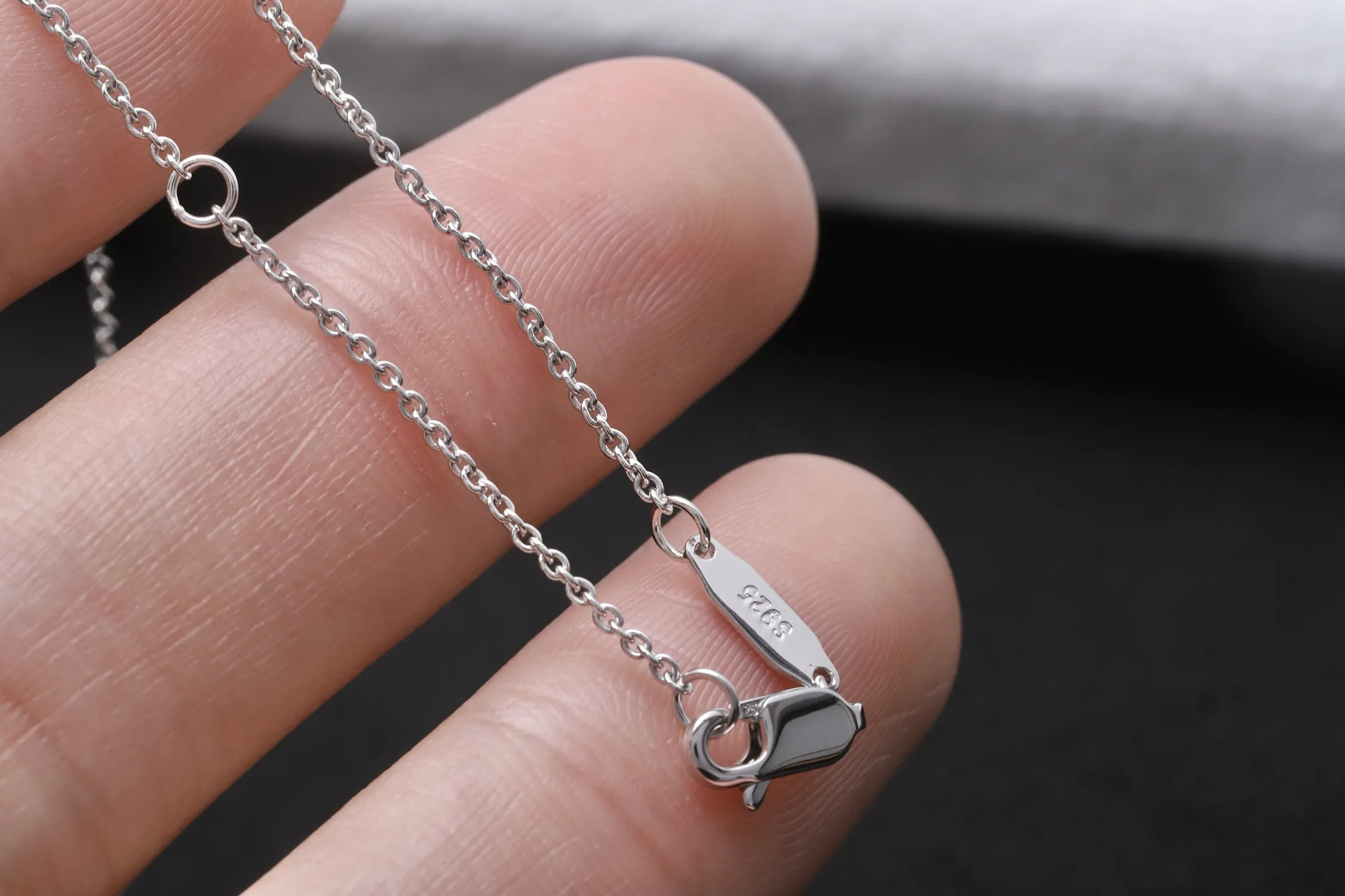 Smile Pavé Diamond Pendant Necklace (Sterling Silver) D18516925 — view 6