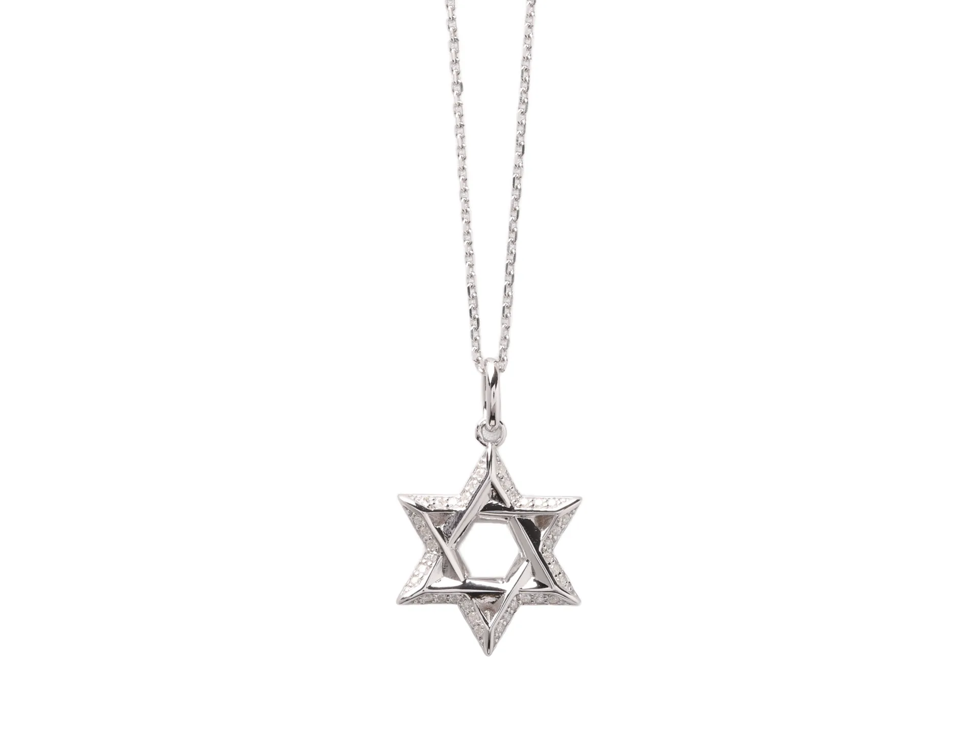 Chrome Hearts Star of David Moissanite Necklace (Sterling Silver) D25516872