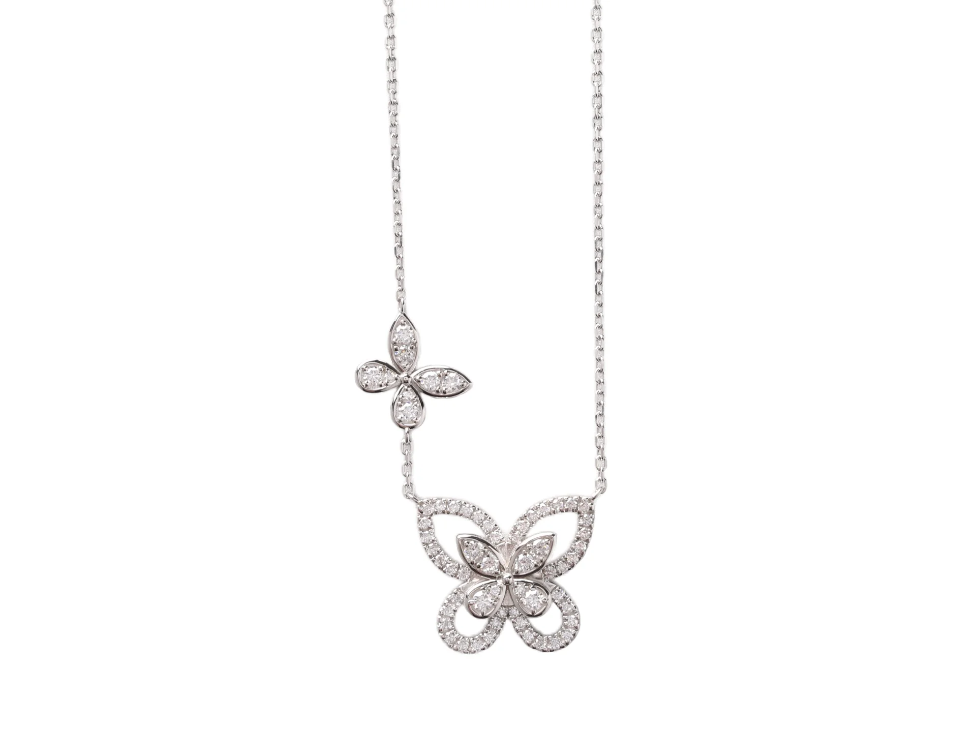 Butterfly Moissanite Pavé Necklace (Sterling Silver) D30516912